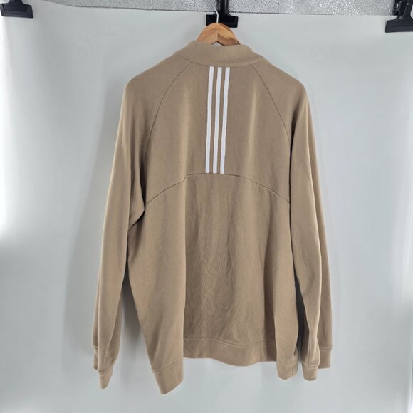 Adidas 1/4 Zip Pullover Knit Beige Golf Sweater in Men’s Size Extra Large - Picture 5 of 7